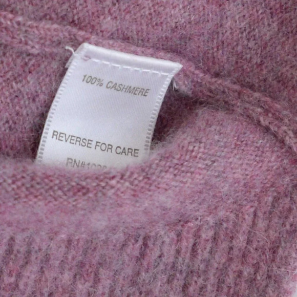Garnet Hill Purple Fine Knit Bell 100% Cashmere Peplum Lightweight Sweater XS - Picture 10 of 10